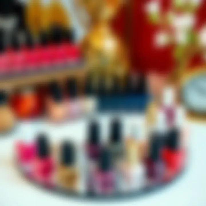 Elevated Aesthetic for Nail Polish Sophisticated styling of nail polish arrangements