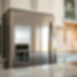 Sleek stainless steel contact paper applied on a refrigerator surface