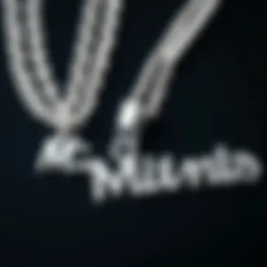 A close-up view of various stainless steel finishes enhancing necklace aesthetics