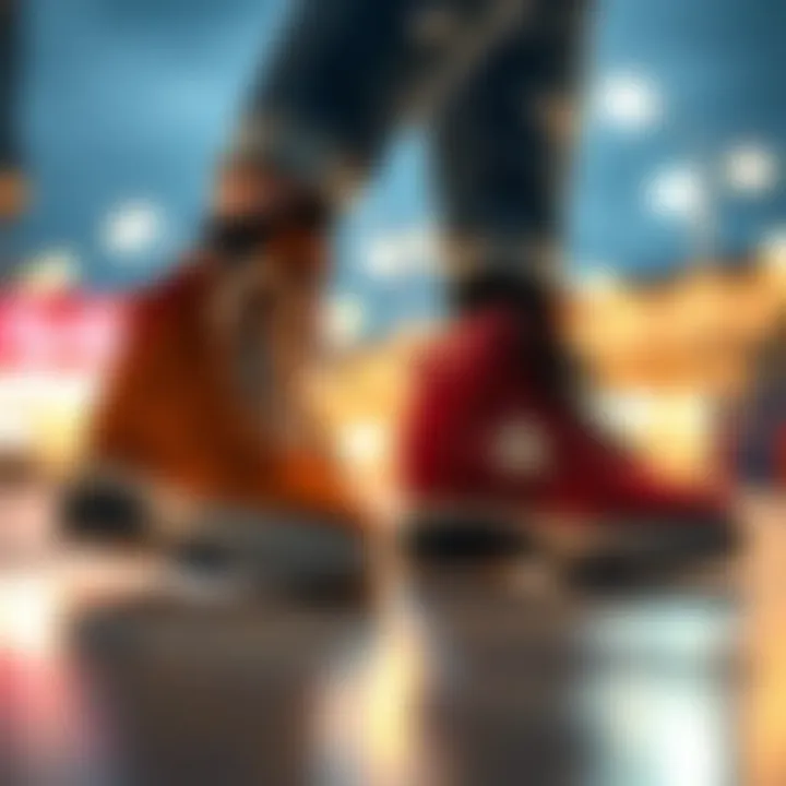 A visually appealing display of sustainable chunky wedge sneaker options.