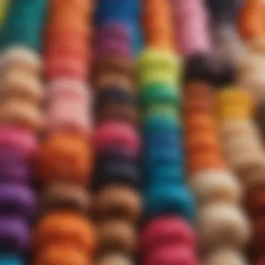 Vibrant Textures of Synthetic Fiber Wigs Close-up of vibrant synthetic fiber wig showcasing texture and color variations