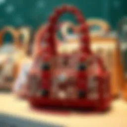 A dazzling collection of blinged out purses showcasing unique designs