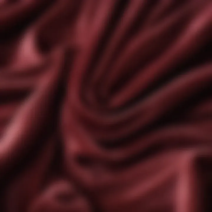 Close-up of luxurious velvet fabric with rich color depth