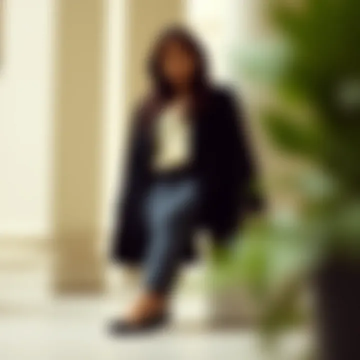 Stylish outfit featuring pointed toe wide width flats