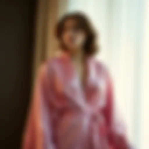 The Elegance of Satin Robes Luxurious satin robe draping elegantly