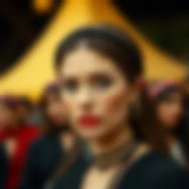 Historical representation of black beaded headbands in fashion
