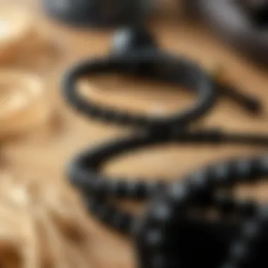 Materials and Techniques Behind Black Beaded Headbands Close-up of materials used in crafting black beaded headbands