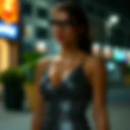 Elegant sequin cami dress styled for a night out