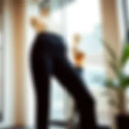 Elegant shaping pants on a mannequin showcasing their silhouette-enhancing design