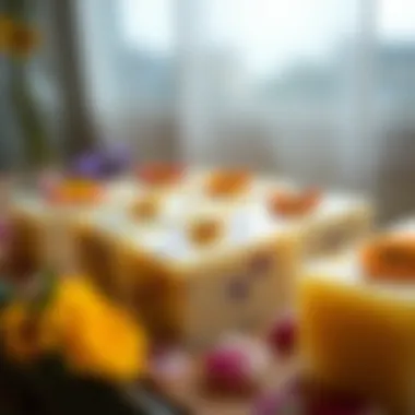 Sensory experience of handmade soaps enriched with floral elements