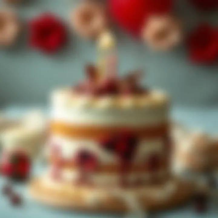 Beautifully Decorated Birthday Cake with Plaid Accents Beautifully decorated birthday cake featuring plaid accents