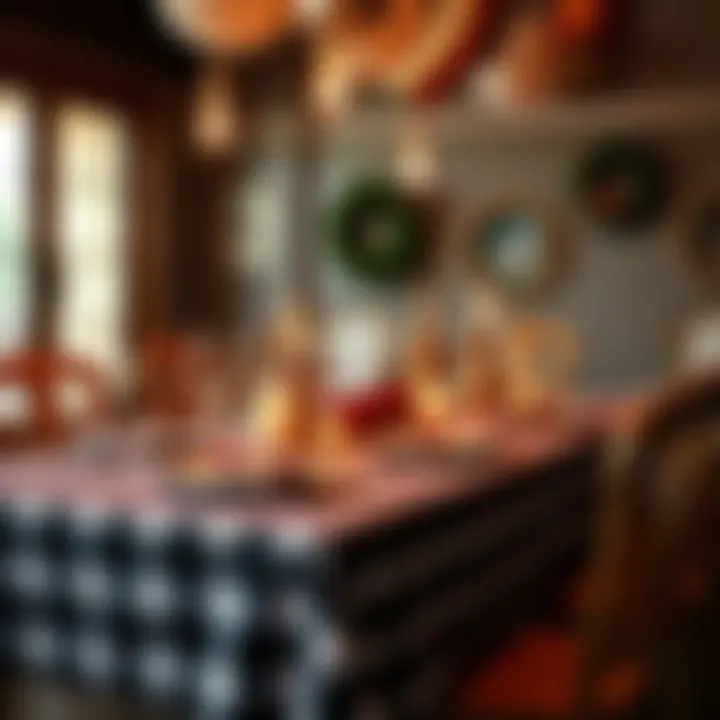 Stylish Plaid Table Setting Stylish plaid table setting for a birthday celebration