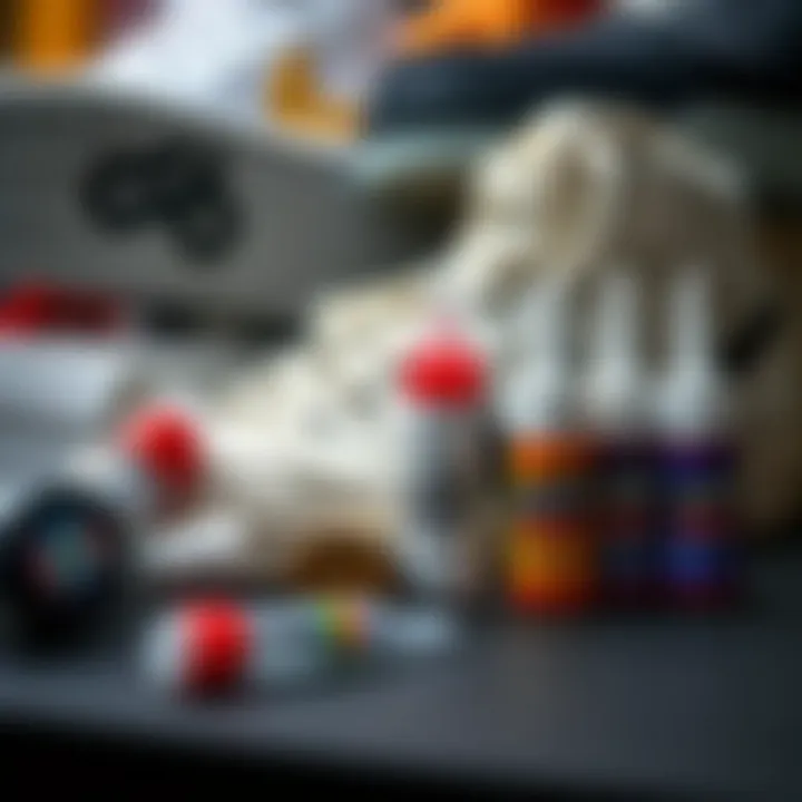 Exploring Sneaker Adhesives: A Collection Various types of sneaker repair adhesives displayed