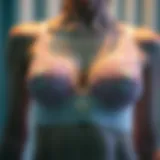 Elegant bandage bra showcasing its intricate design