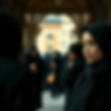 Cultural Significance: The Black Scarf Hijab Across Contexts Cultural representation of the black scarf hijab in various settings