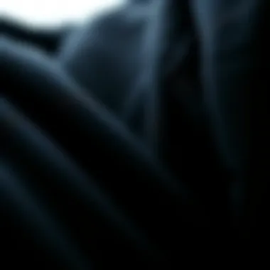 Textures of Tradition: Luxurious Black Fabrics A close-up of luxurious fabric textures in black