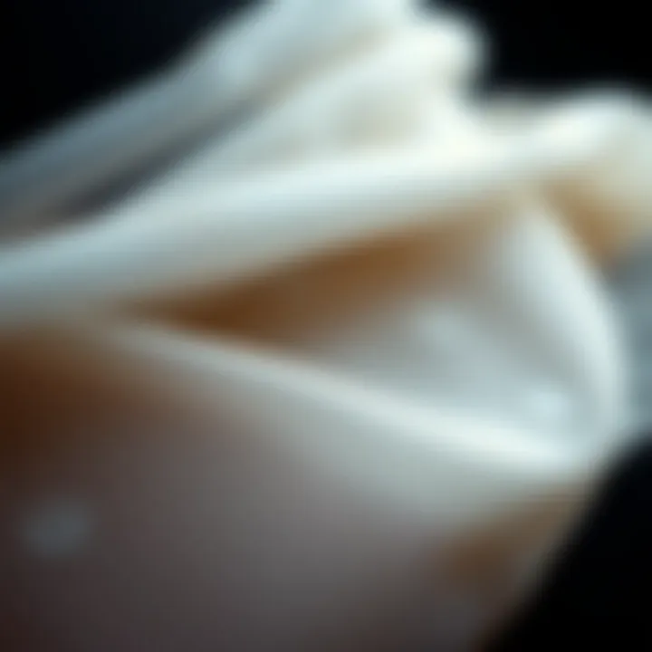 Close-up of various fabric technologies used in sheer seamless tights.
