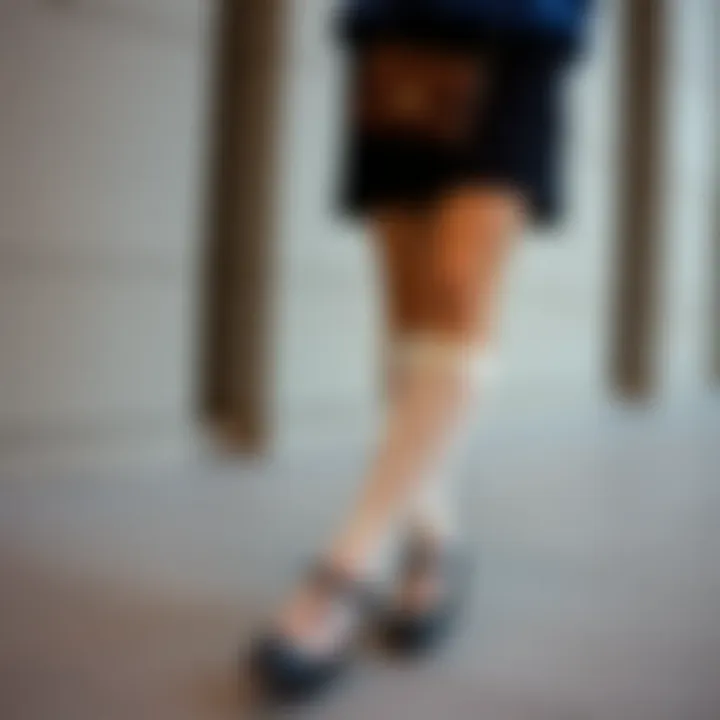 Stylish outfit combinations featuring lace over the knee socks