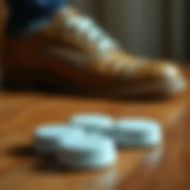 Essential Tools for Footwear Care Shoe cleaning erasers on a wooden surface