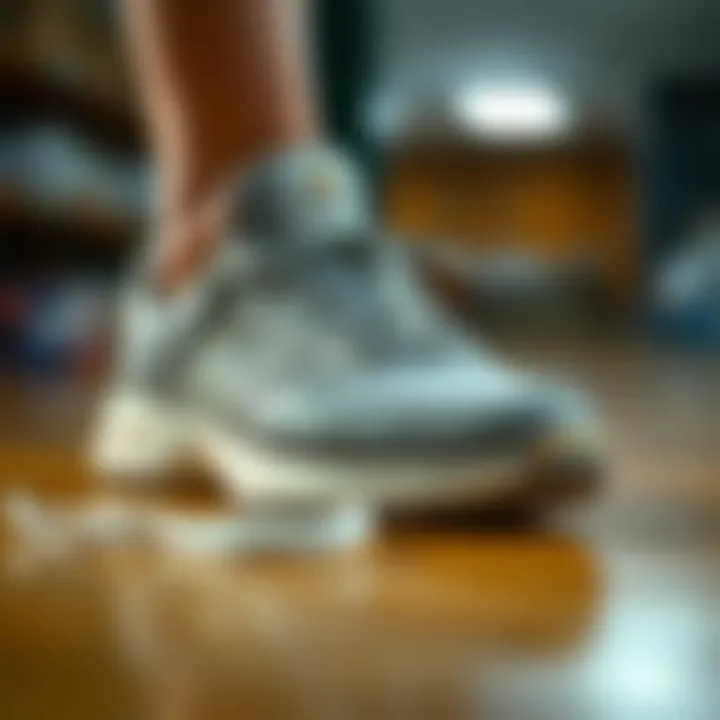 Showcase of Effective Cleaning Results A well-maintained sneaker after using a cleaning eraser