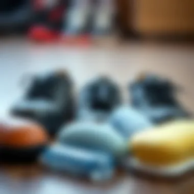 Diverse Options for Shoe Care Different types of shoe cleaning erasers displayed