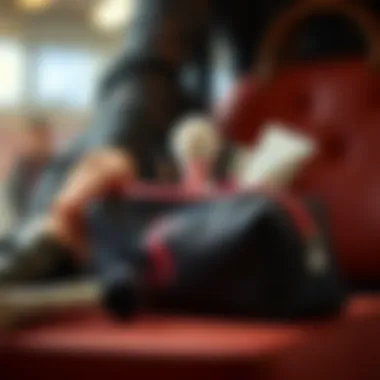 Practical uses of an initialled makeup bag for travel