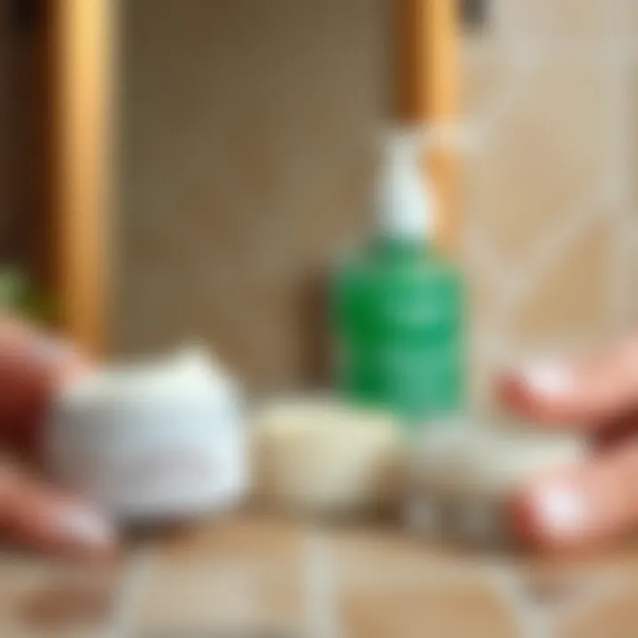 Traditional vs. Green Clean Removers Visual comparison of traditional makeup removers and green clean alternatives