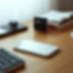 Elegant plain iPhone case showcased on a minimalist desk