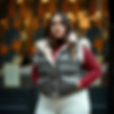 Fashion-Forward Plus-Size Winter Vest Look Fashionable plus-size model showcasing a stylish winter vest