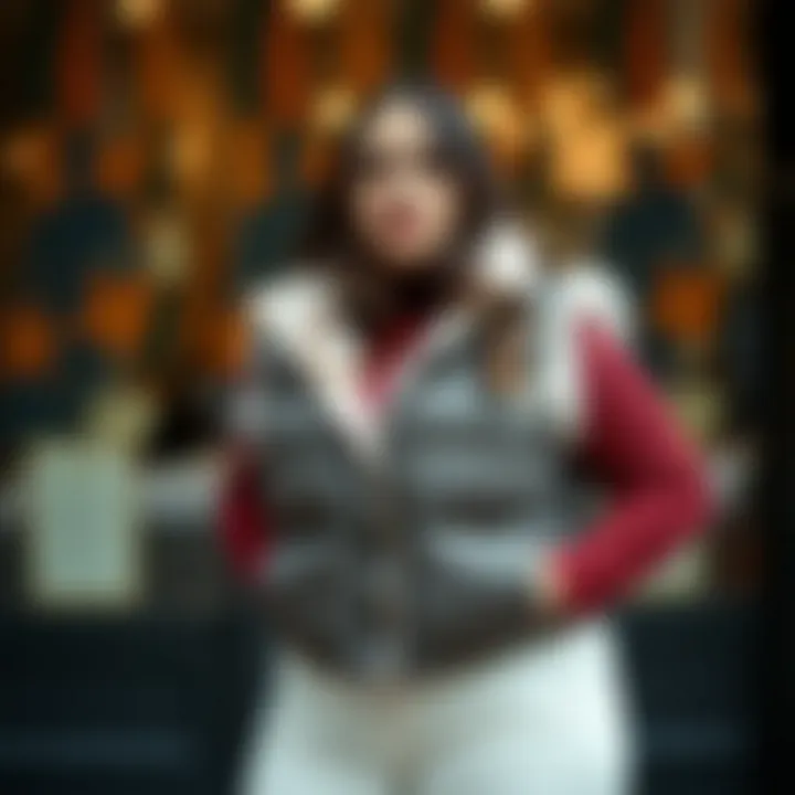Fashion-Forward Plus-Size Winter Vest Look Fashionable plus-size model showcasing a stylish winter vest