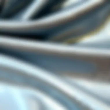 Intricate Textures of Metallic Fabrics Close-up of intricate metallic fabric textures