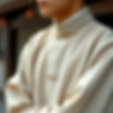 Traditional Korean Workwear Design Traditional Korean workwear showcasing fabric texture and design