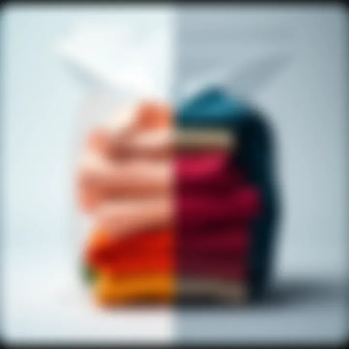 Space-Saving Benefits of Airtight Bags A split image demonstrating the before and after of space saved using airtight bags.