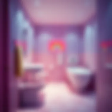 Personalized touch in bathroom aesthetics with rainbow set