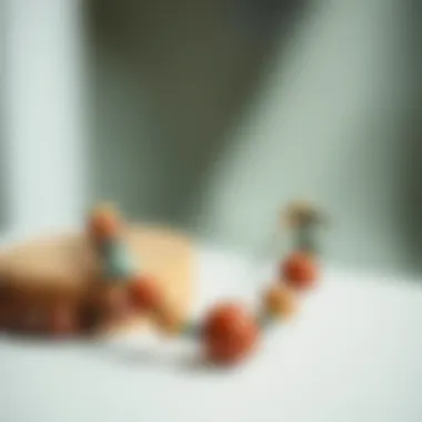 Elegant jewelry piece featuring clay beads