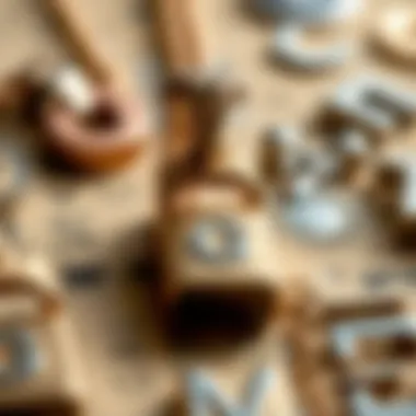 Close-up of high-quality material used in letter necklaces