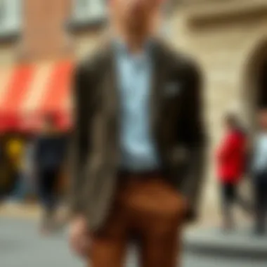 Timeless Tailoring: The Preppy Blazer A classic preppy blazer showcased with tailored trousers