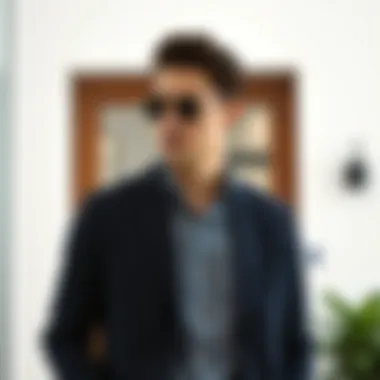 Contemporary Styling: Blazer in Today’s Wardrobe A stylish individual wearing a preppy blazer in a modern setting