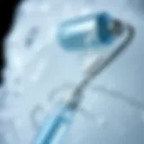 A close-up of an ice roller with crystals