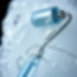 A close-up of an ice roller with crystals