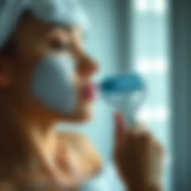 An illustration showing the benefits of cold therapy for skin