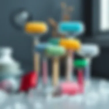 Different types of ice rollers displayed elegantly