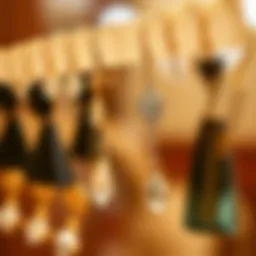 Elegant display of clear earring backs