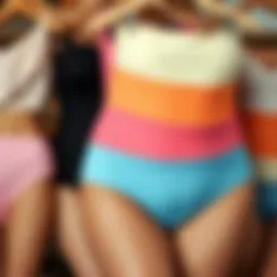 Elegant display of high waist thong shapers in various colors