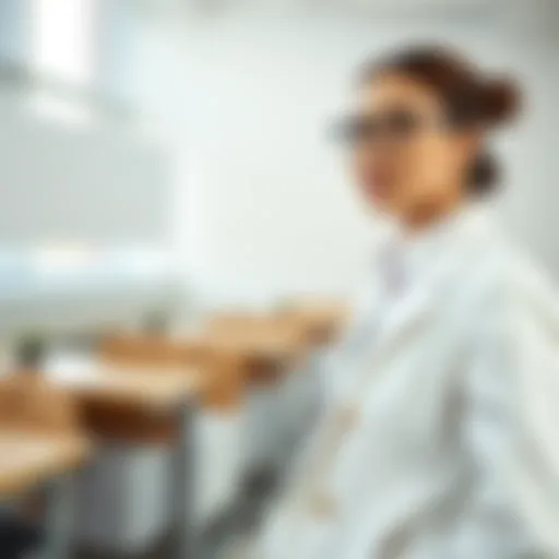 Elegant white teacher attire showcasing professionalism