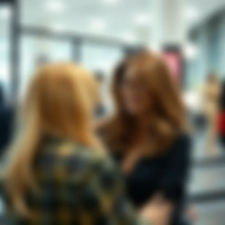 Customer enjoying a personalized wig fitting experience