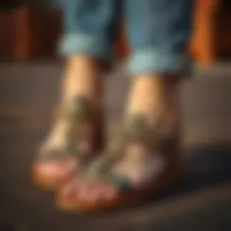 Stylish sandals with unique design patterns