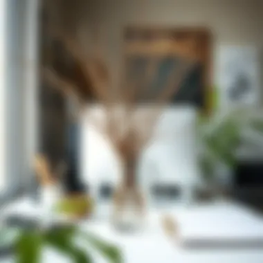 Twigs Bringing Nature into a Creative Workspace Creative workspace adorned with twigs in a modern vase