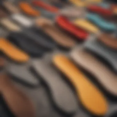 Comparison of different types of felt insoles