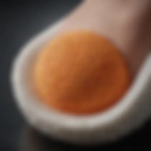 Close-up of a ball of foot pad showcasing its cushioning texture